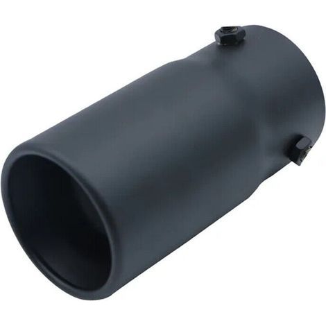 Embout de silencieux d'échappement en acier inoxydable, 70mm, noir, modifié pour voiture, 1 pièce (1/4)