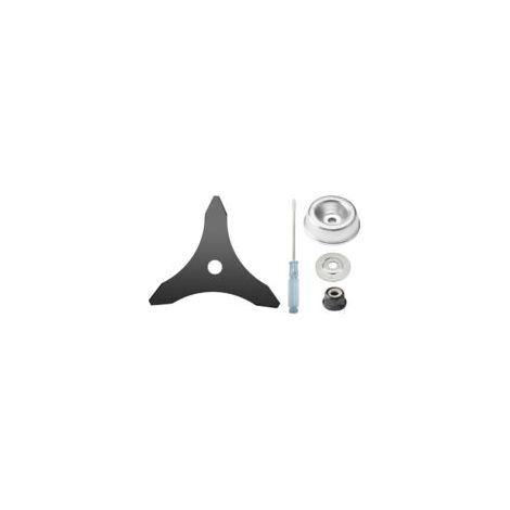 Kit d'entretien avec lame de débroussailleuse et adaptateur pour tondeuse à gazon - (1/5)