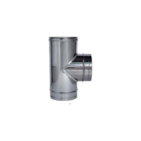 1PZ RACCORDO "T" 90 ACCIAIO INOX AISI 304 MONOPARETE SPESSORE MM.0,5 FMM