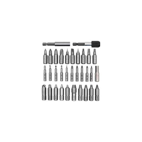 Juego de 33 extractores de tornillos con portapuntas, extractor de brocas para tornillos y pernos dañados, kit de herramientas para reparación de automóviles en el hogar, fácil de usar y reutilizable 
