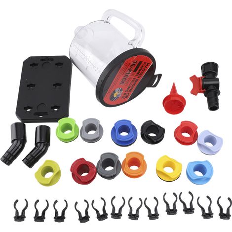 Kit entonnoir huile moteur 1,59 gallons 1,5L, 12 adaptateurs, 2 tableaux organisation (1/5)