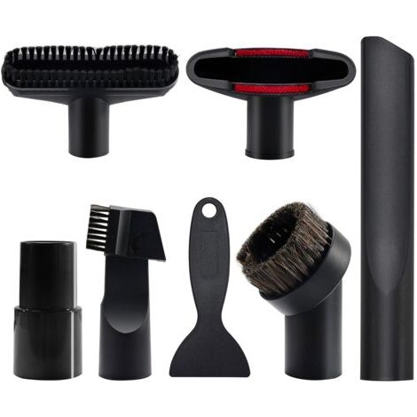 7 Pièces Embout Aspirateur 32-35 mm, Universel Accessoires pour Aspirateurs, Kit d'accessoires pour aspirateur compatible avec Kärcher, Miele, Bosch et Siemens (1/5)