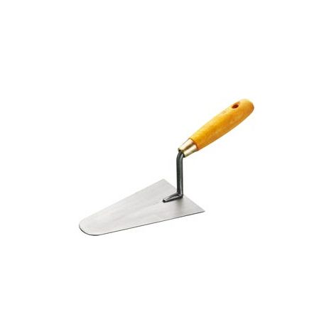 L'Outil Parfait – Truelle italienne ronde éco manche bois 20cm – Lame acier – Virole laitonnée – Pour bois dur