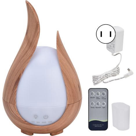 Diffuseur d'aromathérapie 200ml, 7 couleurs LED, veilleuse, humidificateur d'air pour maison, prise US 100-240V (1/5)
