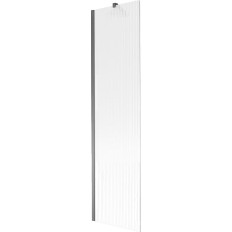 Mexen Next Duschabtrennung für die Badewanne, 1-flügelig, 50 x 150 cm, Streifen, Gun Metal - 895-050-000-00-09-95 (1/5)