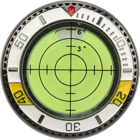 Marqueur de balle de golf avec niveau à bulle, aide à l'alignement pour putting, accessoire de sport extérieur précis et portable, jaune et blanc. (1/5)