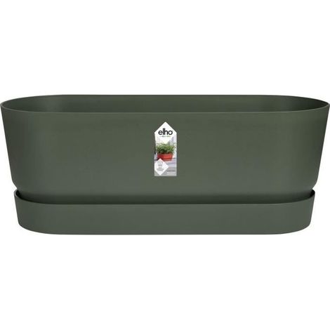 Planteador Ovalado GREENVILLE - Plástico - Ø50 - Verde Hoja (1/5)