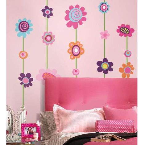 Stickers - Fleurs suspendues - Hauteur 45,7 cm (1/4)