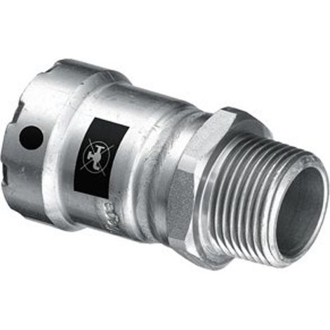 Viega Megapress-Raccord de transition, DN 10, R 3/8 Acier non allié, revêtement zinc-nickel modèle 4211, 740177 (1/5)