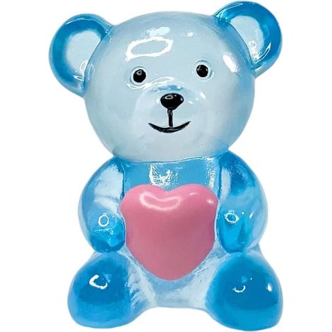 Figurine Ours En Forme De Cœur - Résine - Décoration Bureau Étude - Cadeau Romantique - 1 Pièce (1/5)