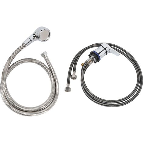 Robinet de bassin de shampoing, tuyau 100cm, flexible 120cm, kit de douchette pour lit de lavage avec pommeau booster, taille M (1/5)