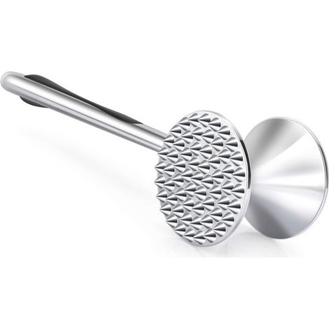 Martillo ablandador de carne, Martillo para filetes de aleación de zinc, Martillo para carne, Mazo para carne (1 pieza, color plata) (1/5)
