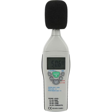 Sonomètre numérique DT-815 (avec rétroéclairage LCD, sonomètre portable, plage de mesure 30 dB-130 dB) (1/5)