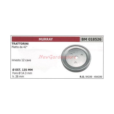 Puleggia per trattorino rasaerba tagliaerba piatto da 42' MURRAY 018526