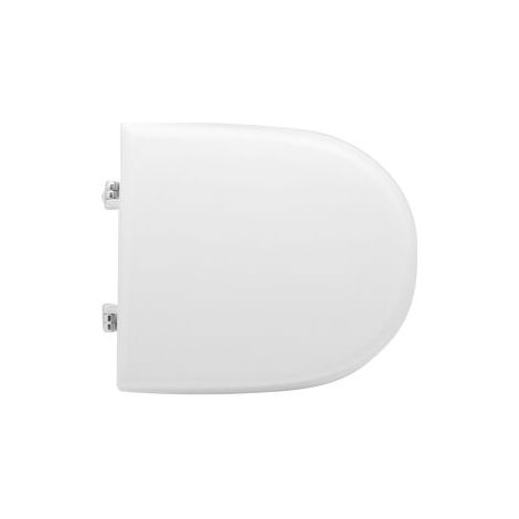 Abattant WC pour WC Delta Navona 40 x 35,8 cm abattant WC blanc avec charnie'res fixes en fonte de bois