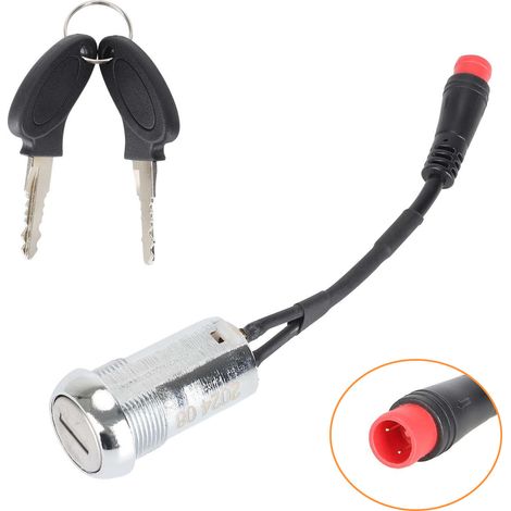 Antivol d'allumage argenté pour trottinette électrique Kukirin G3Pro (1/5)