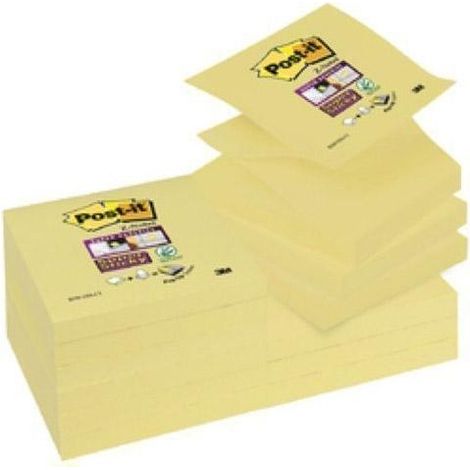 Post-it blocs z-notas 100 hojas canary yellow 76x76  -pack 12-