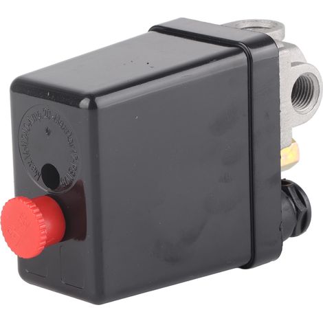 Pressostat pour compresseur d'air NPT 1/2 po, vanne de régulation de pression réglable à 4 voies, 90-120 PSI