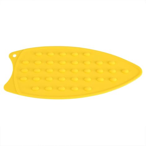 Tapis de repose-fer en silicone, tapis de fer en silicone anti-dérapant résistant à la chaleur, coussin de support en caoutchouc pour repose-repassage anti-dérapant et résistant à la chaleur(jaune) (1/5)