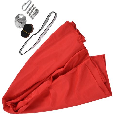 Hamac extensible pour enfants 1,5 m, rouge, élastique, pour développer la motricité et la détente. Confortable et facile à transporter. (1/5)