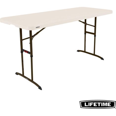 Lifetime – Table pliante ajustable en hauteur 183cm – Haute résistance pour usage intensif – Empilable – 80834