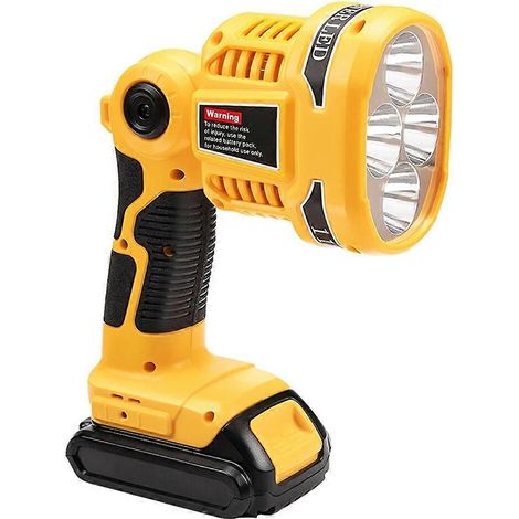 Lampe torche LED sans fil, lampe de travail, lanterne de camping, lampe torche portable, projecteur d'extérieur pour Dewalt DCL040N 18V (1/5)