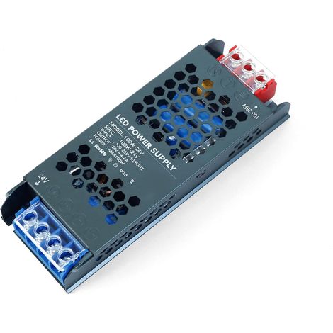 Transformateur 220V 24V 100W 4,2A LED Transfo, Extra Fin Driver Adaptateur Alimentation 220V AC à 24V DC Adapter Constante Alimentation Basse Tension pour LED Bande Lumineuse (1/5)