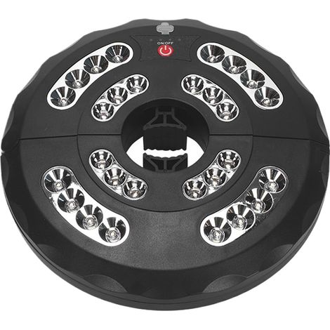 Lampe d'extérieur pour parasol, lampe sur pied étanche, luminaire rechargeable avec couche robuste, 3 modes réglables, design élégant, 20 × 20 × 3,5 cm, catégorie jardin, accessoire de terrasse pour l (1/5)