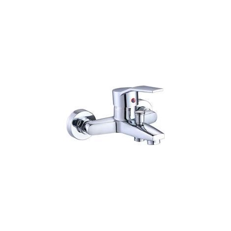 Mitigeur de douche en laiton massif avec inverseur bain/douche, robinet mural réglable eau chaude/froide pour salle de bain (1/5)
