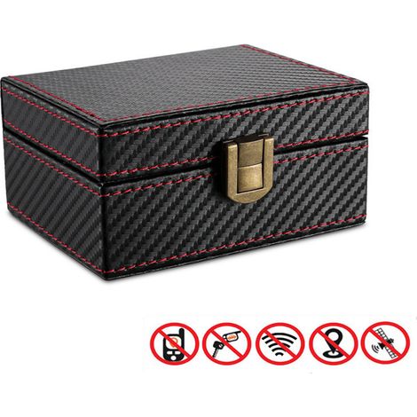 Boîte Faraday RFID pour clés et téléphone, étui anti-signal, format compact 11,5 × 9 × 6,2 cm (1/5)