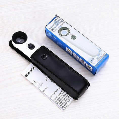 Loupe de poche haute puissance 40x avec 2 LED E7CB (1/5)