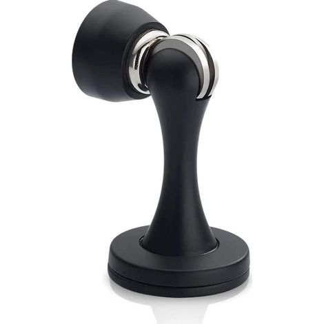 Butée de porte magnétique en acier inoxydable brossé nickel satiné noir Fixation au sol Pour chambre à coucher, salle de bain, cuisine, bureau (1/5)