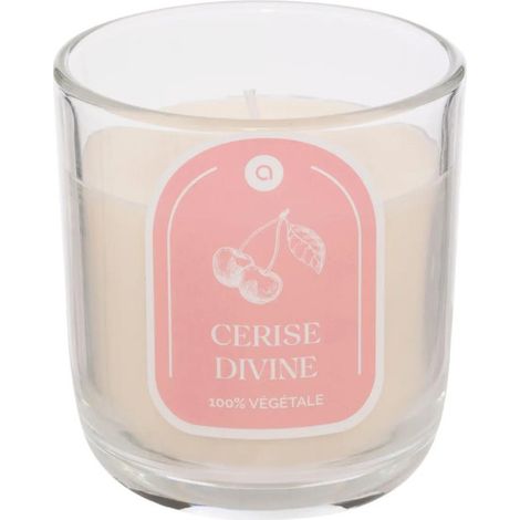 Bougie Parfumée en Verre "Floa" 210g Cerise (1/3)