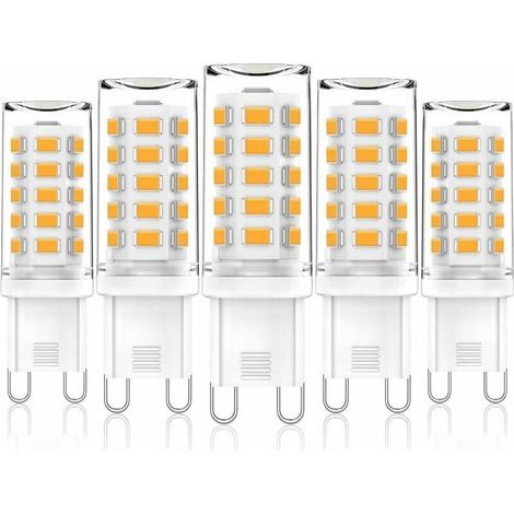G9-LED-Leuchtmittel, 3,2 W, warmweiß 2700 K, G9-LED-Leuchtmittel, 420 lm, entspricht 28 W 40 W Halogenbirne, G9 LED-Maisbirnen für Tischlampe, flimmerfrei, AC 100–265 V, (5 Stück, warmweiß)