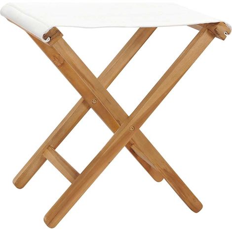 Maison Exclusive - Klappstühle 2 Stk. Teak Massivholz und Stoff C