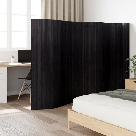 Paravent Schwarz Breite 800 cm Höhe 165 cm Bambus