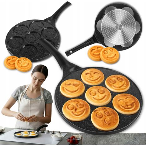 Padella antiaderente per pancake, adatta a uova, fornelli a gas e a induzione, 26 cm (1/5)