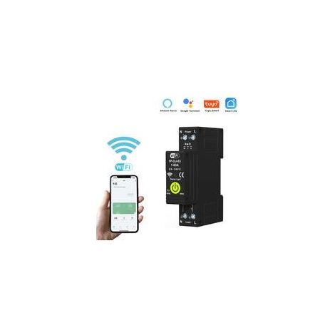 Disjoncteur Intelligent WiFi 63A, Minuterie de Mesure et Télécommande, Compteur Énergie Monté sur Rail DIN (1/5)