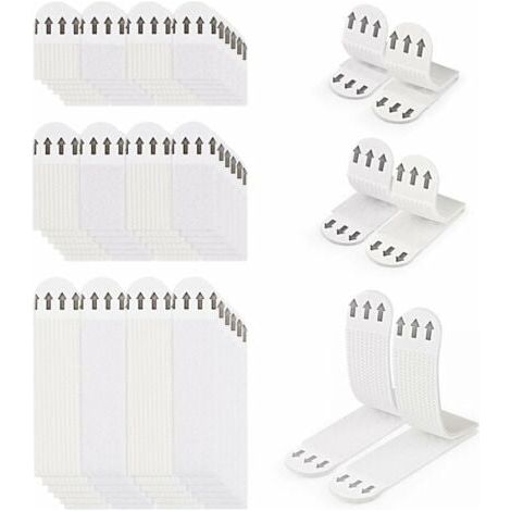 36 Paires (72 Bandes) Languettes Accroches Tableaux sans Percer Bandes de Suspension pour Photos Languettes Accroches Bandes AdhéSives Tableaux Fixation sans Dommage Bandes de Cadre Mural (1/5)