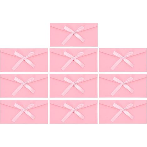 10 pièces Enveloppes Kraft avec Nœud en Papier Kraft Épais Enveloppes (1/5)