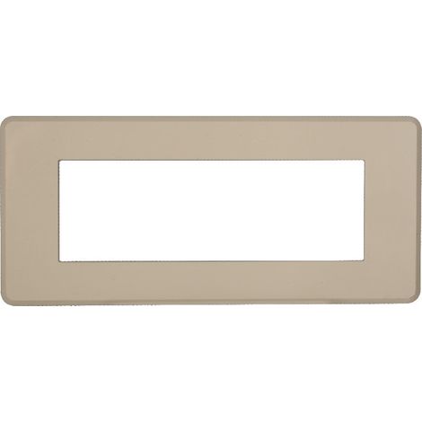 ETTROIT AN87609 Slim Thin Plate 6P Sandfarbe, kompatibel mit Bticino Axolute Air