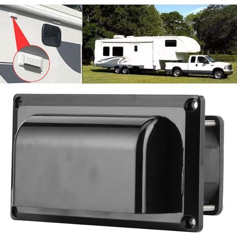 Extracteur d'Air,12V 25W Ventilateur d'Extraction Latérale,Ventilation Caravane Camping car Remorque RV pour Campeur Bateau Marine Yacht Noir 123x163mm (1/5)