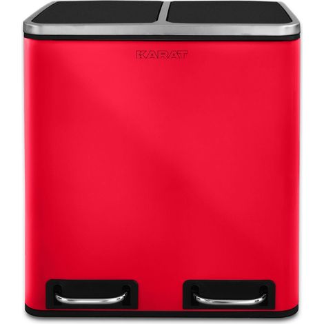 Tretmülleimer Felix Trennsystem Himbeerrot 2 x 30 Liter (60 Liter)