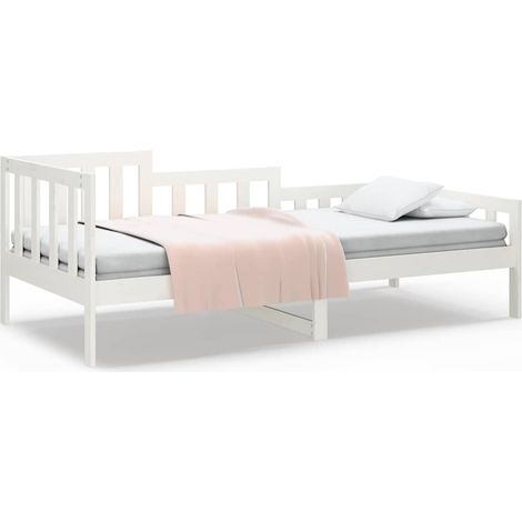 Maison Exclusive - Tagesbett ohne Matratze Weiß 90x200 cm Massivh (1/5)
