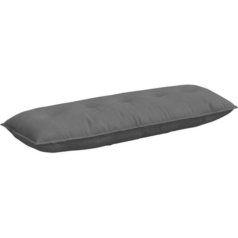 Back Pillow Dark Grey 140 x 50 cm Microfibre Fabric vidaXL