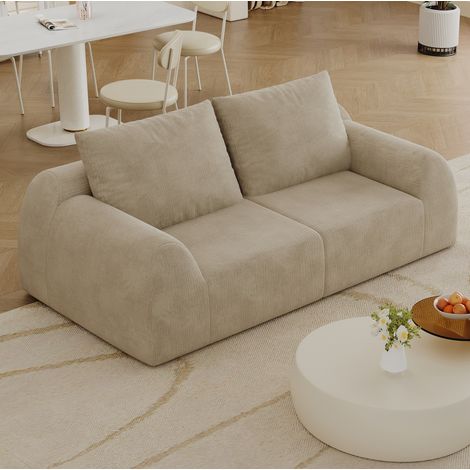 Kleinsofa 190 cm in Khaki aus Chenille, mit hochelastischer Schaumfüllung (1/5)