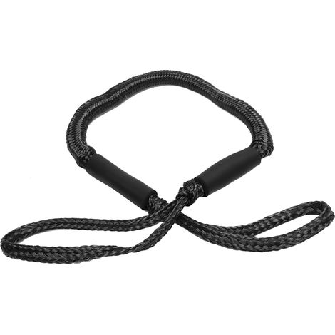 Corde d'amarrage élastique pour bateau avec absorbeur de choc et tendeur (Noir) (1/5)