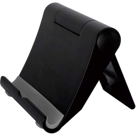 Support Telephone Bureau Portable Noir Pose Téléphone Pliable 360° Porte Smartphone Ajustable pour iPhone et Android Phone (1/5)