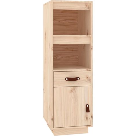 Aparador cómoda mueble almacenaje organizador cocina salón salón alto 34x40x1085 cm madera maciza pino marrón 020032184