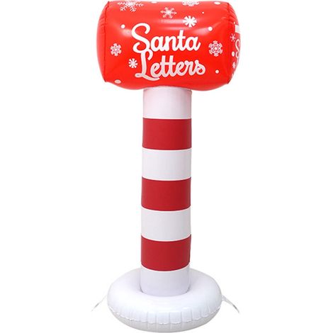 Boite Aux Lettres Gonflable - Décoration De Noël Extérieure Avec Lumières Led Intégrées - Pour Jardin Pelouse Cour - 107.5 X 49 X 38.5 Cm - 1 Pièce (1/5)
